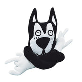 Cute Kawaii Husky Crystal Velvet Throw Pillow for Bed, Sofa - Funny Ugly Adorable Dog Design
